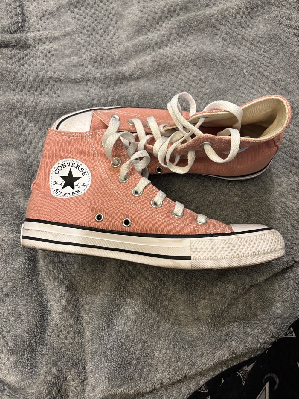 Converse High Top Sneakers - Dusty Rose and White